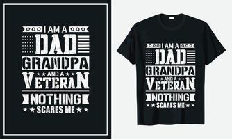 veterano do design de t-shirt do exército dos estados unidos vetor