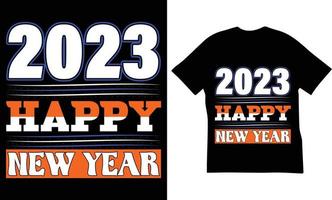 2023 feliz ano novo cita design de camiseta. o melhor design de t-shirt de citações de feliz ano novo. vetor