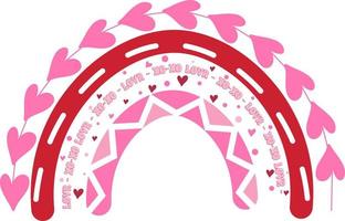 clipart de dia dos namorados arco-íris. amor arco-íris vetor