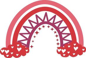 clipart de dia dos namorados arco-íris. amor arco-íris vetor