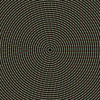 padrão de círculos concêntricos com contas em fundo preto vetor