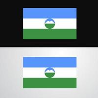design de bandeira de bandeira kabardino balkaria vetor