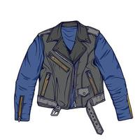 jaqueta e jaqueta bomber de camiseta simples maquete de ilustração em estilo vetorial vetor