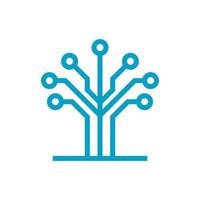 logotipo de vetor de árvore de tecnologia moderna criativa, sinal.