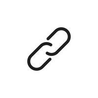 ícone de arte abstrata linha eps10 vector preto link isolado no fundo branco. símbolo de contorno de hiperlink ou cadeia em um estilo moderno simples e moderno para o design do site, logotipo e aplicativo móvel