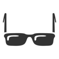 óculos de ícone preto e branco vetor