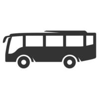 ônibus ícone preto e branco vetor