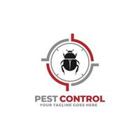 vetor de design de logotipo de bug de controle de pragas