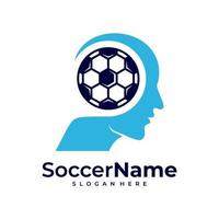 modelo de logotipo de futebol de pessoas, vetor de design de logotipo de futebol