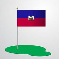 mastro da bandeira do Haiti vetor