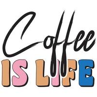 café é vida vetor