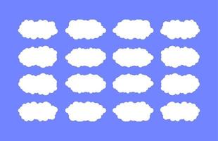 conjunto de ícones de nuvem branca vetor