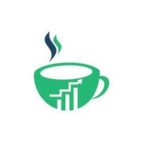 logotipo de finanças de café. ícone de café. vetor