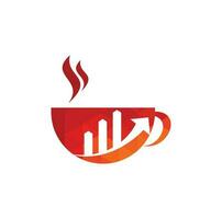 logotipo de finanças de café. ícone de café. vetor