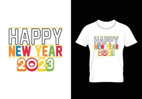 melhor design de camiseta de natal e feliz ano novo de tipografia vetor