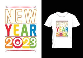 melhor design de camiseta de natal e feliz ano novo de tipografia vetor