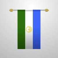 bandeira pendurada em bashkortostan vetor