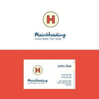 logotipo de hospital plano e modelo de cartão de visita design de logotipo de conceito de negócios vetor