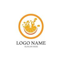 ícone de vetor de design de logotipo laranja