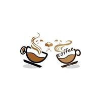 modelo de logotipo de xícara de café vetor