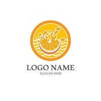 ícone de vetor de design de logotipo laranja