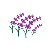 vetor de logotipo de flor de lavanda fresca