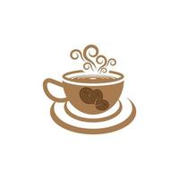 modelo de logotipo de xícara de café vetor