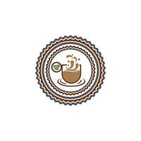 modelo de logotipo de xícara de café vetor