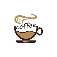 modelo de logotipo de xícara de café vetor