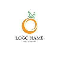 ícone de vetor de design de logotipo laranja