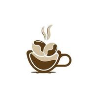 modelo de logotipo de xícara de café vetor