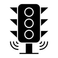 ícone de design moderno de semáforos inteligentes vetor