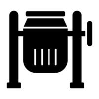 ícone de design editável do misturador de cimento vetor