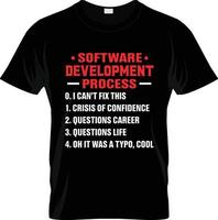 design de camiseta de desenvolvedor de software, slogan de camiseta de desenvolvedor de software e design de vestuário, tipografia de desenvolvedor de software, vetor de desenvolvedor de software, ilustração de desenvolvedor de software