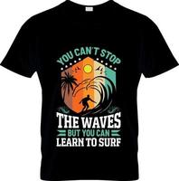 design de camiseta de surf, slogan de camiseta de surf e design de vestuário, tipografia de surf, vetor de surf, ilustração de surf