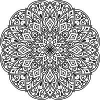 mandala vetor preto e branco profissional