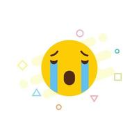 vetor de design de ícone emoji triste