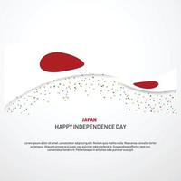 Japão feliz dia da independência fundo vetor