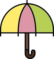 ícone de cor de guarda-chuva vetor