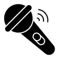 ícone de design moderno de microfone sem fio vetor