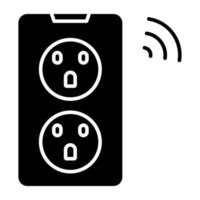 ícone de design moderno de receptáculo inteligente vetor