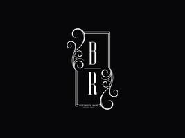 imagem do logotipo das iniciais br, design de logotipo de letra de luxo br rb vetor