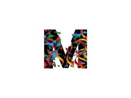 vetor de ícone do logotipo da letra do alfabeto m mm