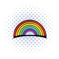 ícone do arco-íris, estilo de quadrinhos vetor