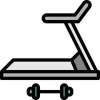 pista de haltere de exercícios de fitness - ícone de contorno preenchido vetor
