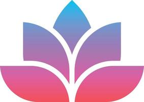 spa de flor de lótus - ícone sólido gradiente vetor