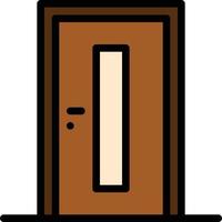 fechadura da porta fechar casa aberta - ícone de contorno preenchido vetor