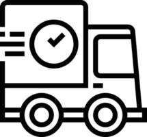 comida de caminhão de entrega - ícone de contorno vetor