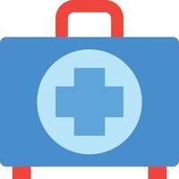 kit de primeiros socorros médico de saúde - ícone plano vetor