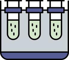 ícone de cor de tubos de ensaio vetor